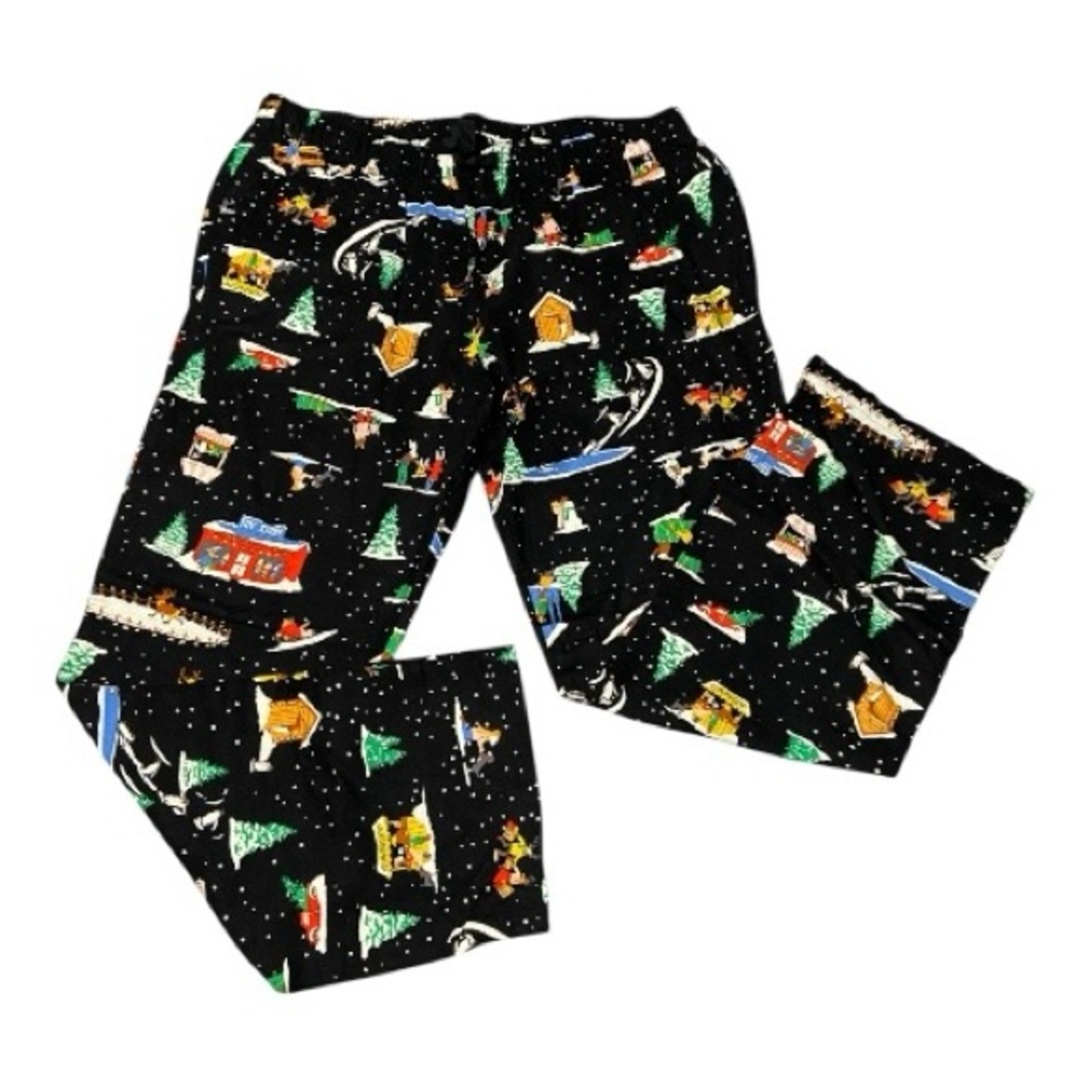 Old Navy Black Festive Print Pajama Pants NWT
